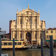 Fototapeta na wymiar Venice, Italy. Church of the Scalzi, Santa Maria di Nazareth