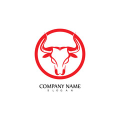 Bull horn logo and symbol template icons app