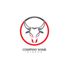 Bull horn logo and symbol template icons app