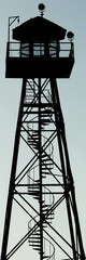 Silhouette of watch tower