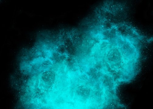 Light Blue Smoke At Black Background