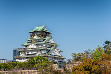 Osaka castle, most visited place in Osaka, Japan