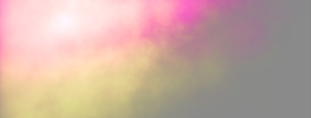 Panoramic abstract pink and yellow soft blur background. 