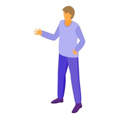 Creditor man icon. Isometric of creditor man vector icon for web design isolated on white background