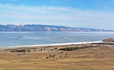  The village Khuzhir in winter, Olkhon island, Lake Baikal, Siberia, Russia
