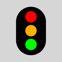 Modern Simple Traffic Lights Vector Illustration