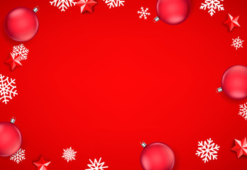 Winter holidays red vector background