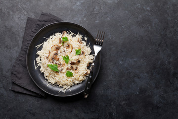 Delicious mushrooms risotto