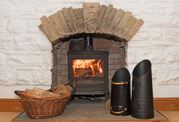 Thanks giving warmth and comfort; heating a home with traditional methods.