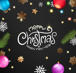 Fototapeta na wymiar Winter season holidays Christmas greeting card