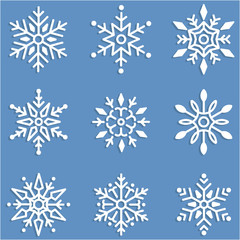 Winter Snowflake Christmas Background