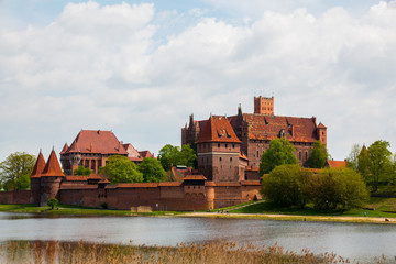 Naklejka na ściany i meble Malbork, Marienburg, the biggest medieval gothic castle of the Order of Teutonic Knights (Ordensritter) in Poland