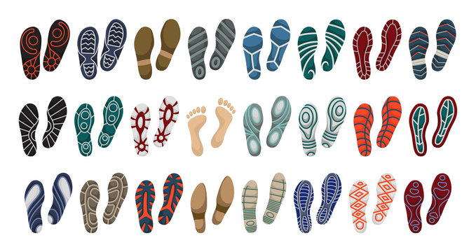 Running shoe top sole print