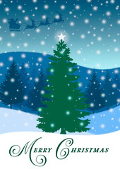 Fototapeta premium Navidad helada con renos