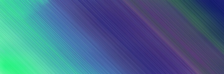 abstract colorful horizontal presentation banner background texture with diagonal lines and dark slate blue, medium aqua marine and steel blue colors and space for text and image