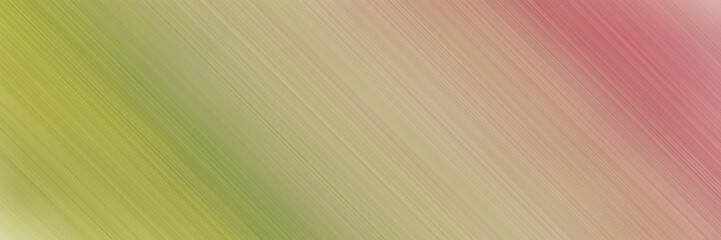 abstract colorful horizontal business banner texture with diagonal lines and dark khaki, indian red and yellow green colors and space for text and image