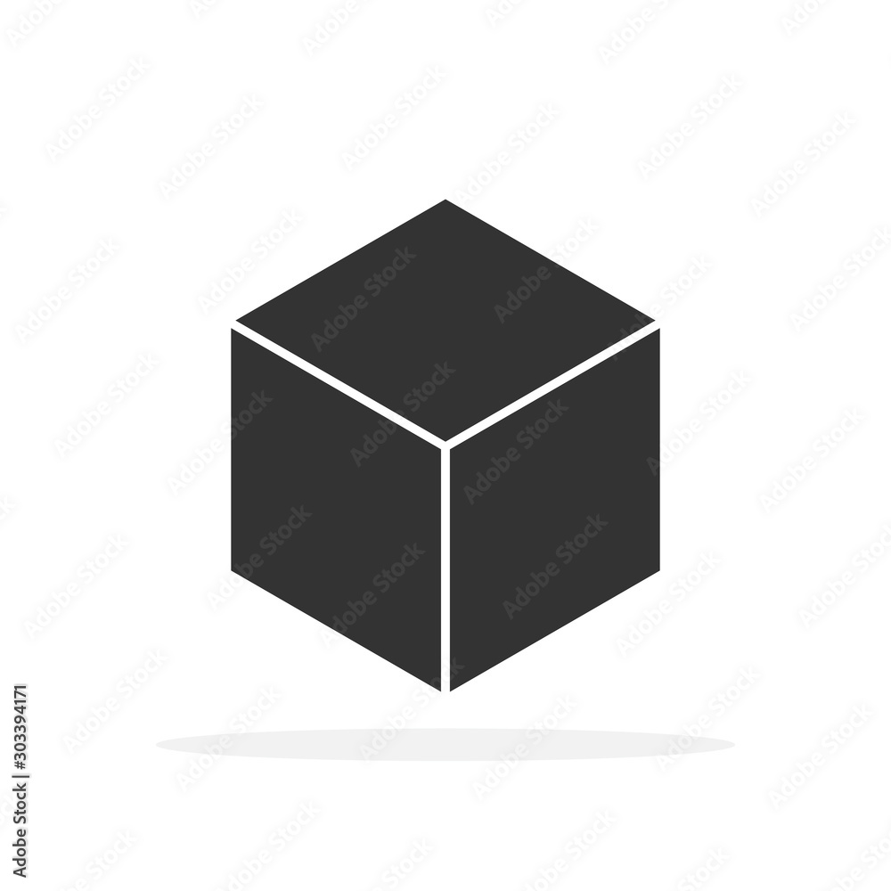 Poster cube icon - vector.