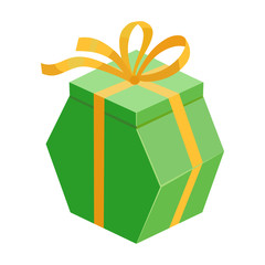 Gift box vector icon.Cartoon vector icon isolated on white background gift box.