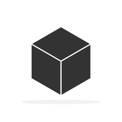 Cube icon - vector.