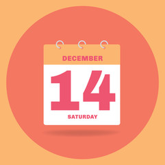 Day calendar with date December 14.