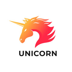 elegant cool Unicorn / horse logo design © Rexcanor