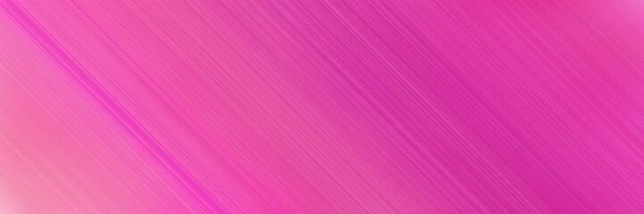 abstract colorful horizontal presentation banner design with diagonal lines and mulberry , hot pink and pastel magenta colors and space for text and image