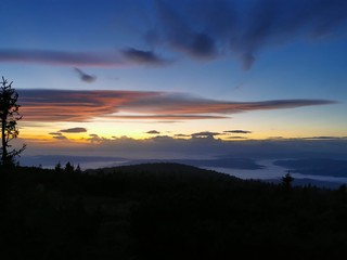 sunset in the mountains