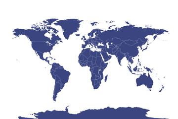 Fototapeta world map. political map of the world. vector illustration obraz