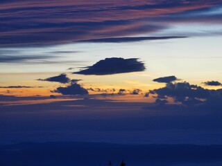 sunset over the sea