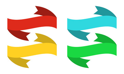 Set of ribbons - vector.