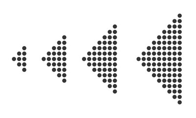 Set of dotted arrows - vector.