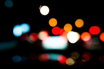 Abstract motion blur traffic light background