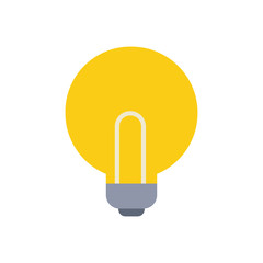 light bulb idea office flat icon design