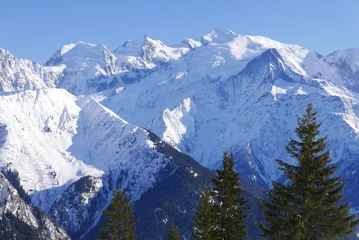 Crédence de cuisine en verre imprimé Mont Blanc holiday at the foot of Mont Blanc, France