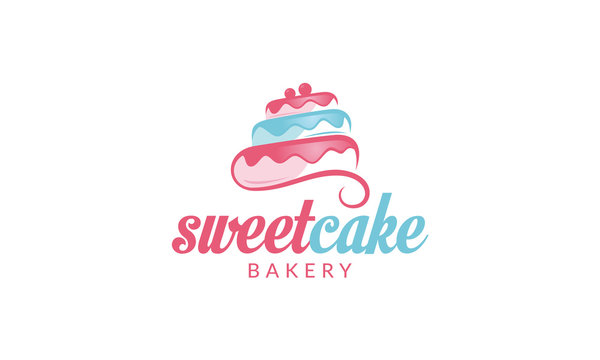 Cupcake Logo, Sweet Cake Logo, Cake Shop Logo, Cake Bakery Logo, Vector Logo Template