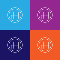Manual transmission icon. Element of racing for mobile concept and web apps icon. Thin line icon for website design and development, app development. Premium icon on colored background