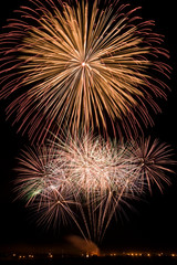 Obraz premium Fireworks exploding in the night sky