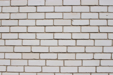 White brick wall, Brickwork. White silicone brick texture background