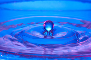 Fototapeta na wymiar Drop of water bounced off the surface