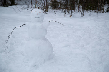 snowman in snow