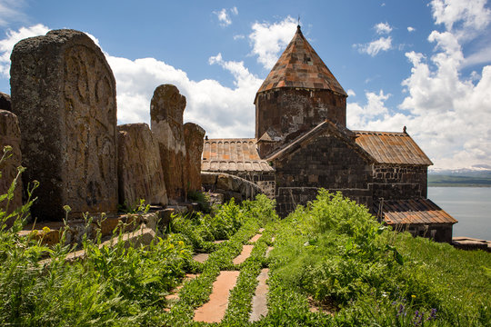 Sevanavank Monastery on Lake Sevan , Armenia