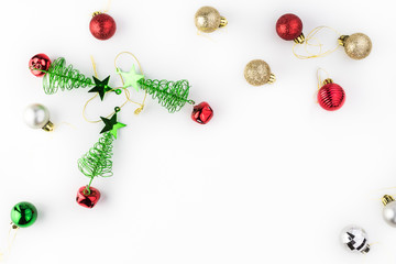 Christmas background with  ornament. Copy space for greeting.