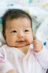 Cute new born baby close up