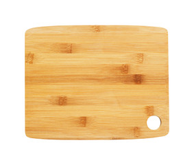 Bamboo cutting board isolated