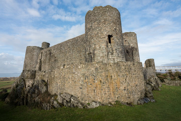 Fototapeta na wymiar A castle in Snowdonia National Park