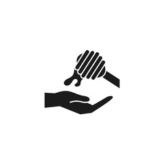 hand with grinder spa silhouette style icon