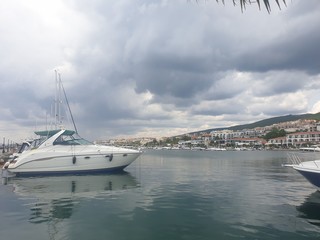 Sea view in port