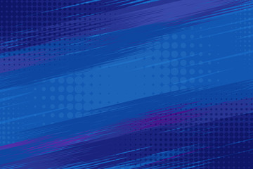 Naklejka premium Abstract blue striped retro comic background with halftone corners. Cartoon turquoise background with stripes and half tone pattern for comics book, advertising design, poster, print.