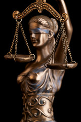 Bronze Themis statue - symbol of Justice