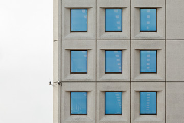 Officebuilding in Copenhagen with Blue Windows